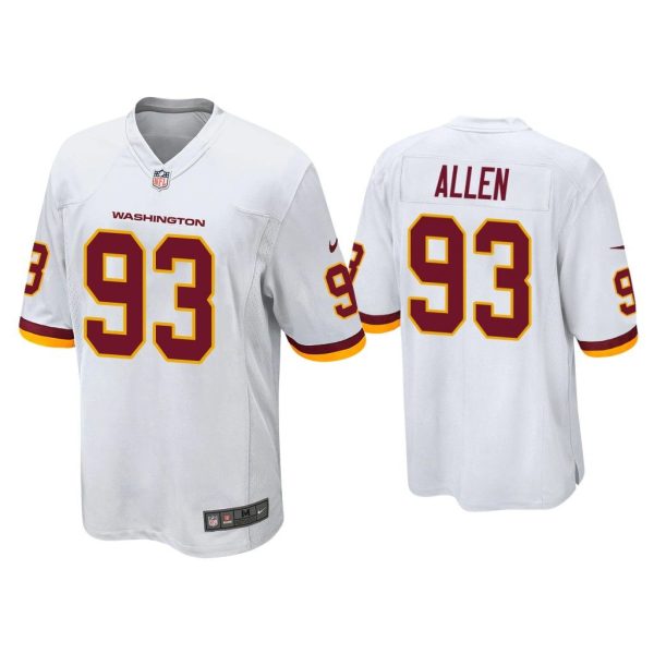 Men Jonathan Allen Washington Football Team White Game Jersey