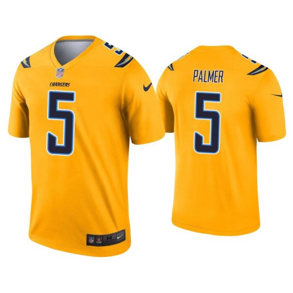 Men Josh Palmer Los Angeles Chargers Gold Inverted Legend Jersey