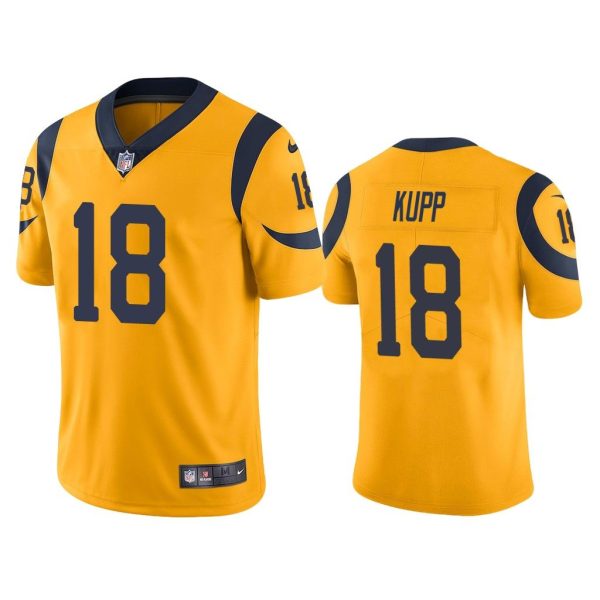 Men Los Angeles Rams Cooper Kupp #18 Gold Color Rush Limited Jersey