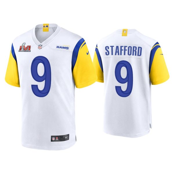 Men Matthew Stafford Los Angeles Rams Super Bowl LVI White Game Jersey