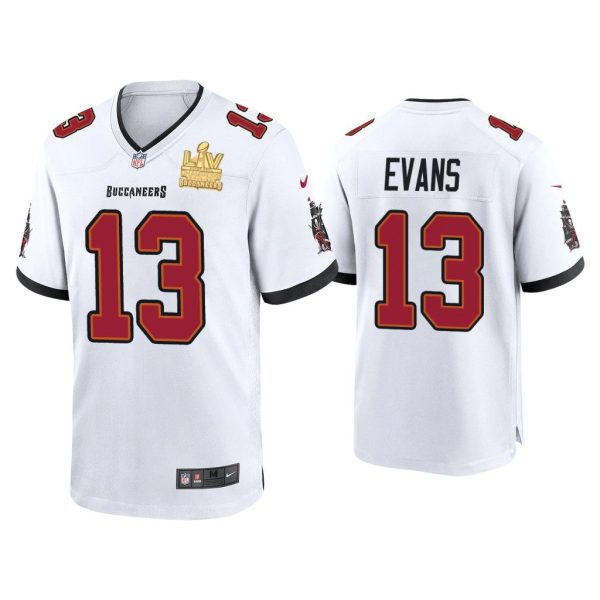 Men Mike Evans Tampa Bay Buccaneers Super Bowl LV Champions White Game Jersey