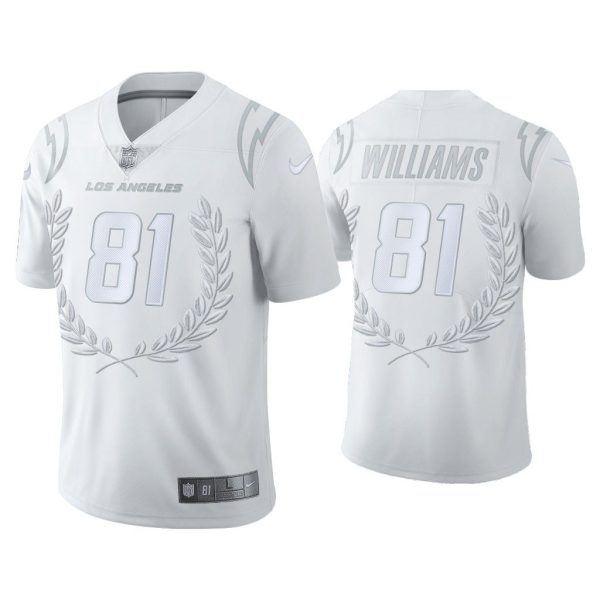 Men Mike Williams Los Angeles Chargers White Platinum Limited Jersey