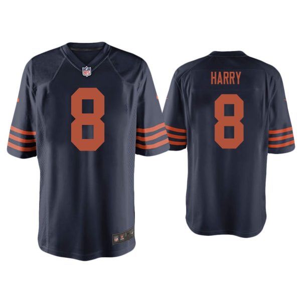 Men N'Keal Harry Chicago Bears Navy Throwback Game Jersey