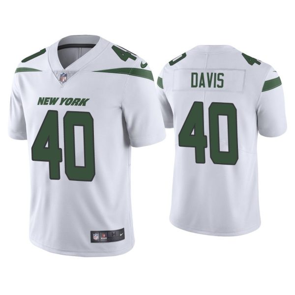 Men New York Jets Jarrad Davis Vapor Limited White Jersey