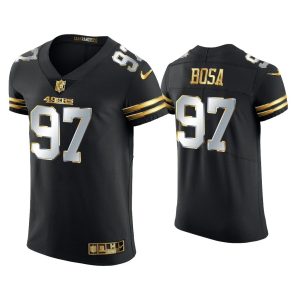 Men Nick Bosa San Francisco 49ers Black Golden Edition Elite Jersey