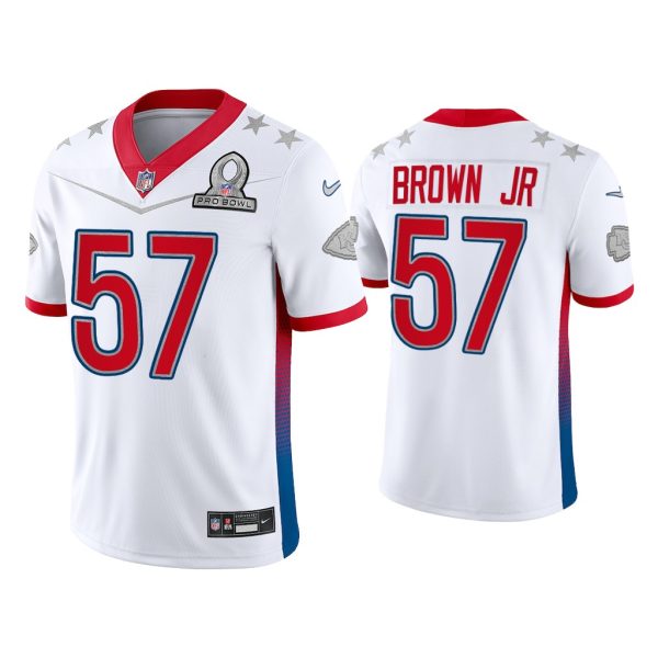 Men Orlando Brown Jr. Kansas City Chiefs 2022 AFC Pro Bowl White Game Jersey