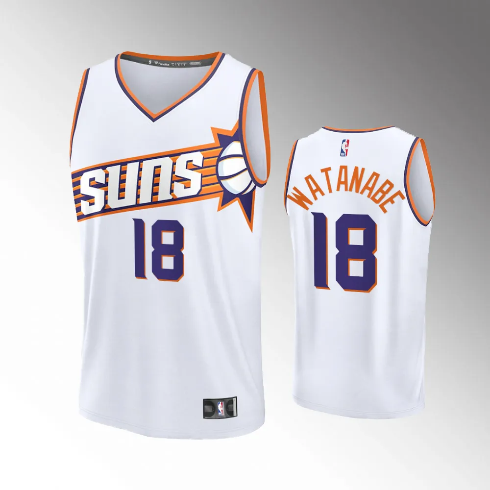 Men Phoenix Suns #18 Association Edition White 2023-24 Yuta Watanabe ...