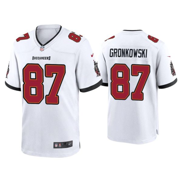Men Rob Gronkowski Tampa Bay Buccaneers White Game Jersey
