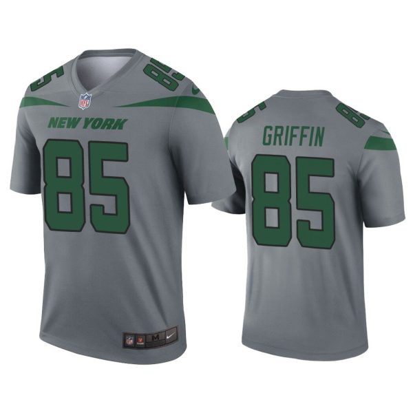 Men Ryan Griffin New York Jets Gray Inverted Legend Jersey