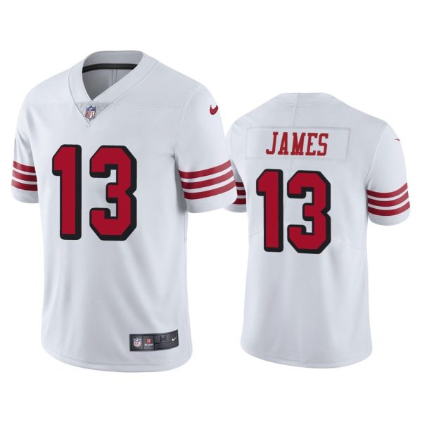 Men San Francisco 49ers Richie James #13 White Color Rush Limited Jersey