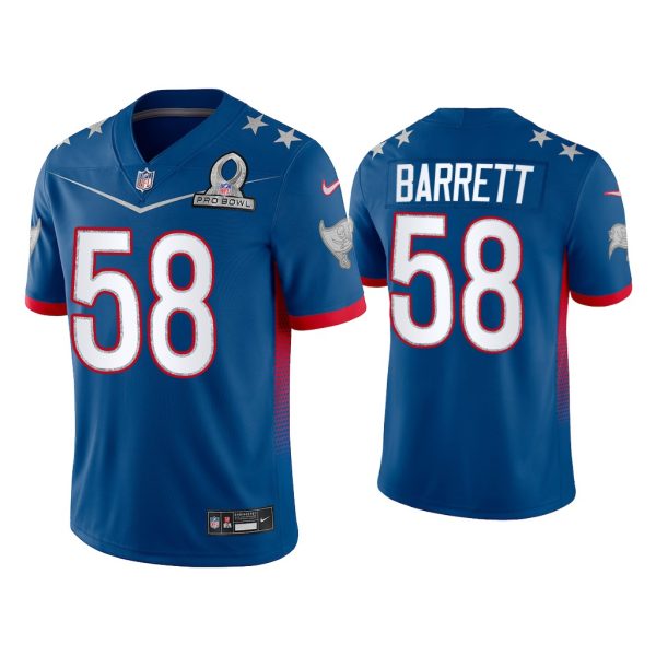 Men Shaquil Barrett Tampa Bay Buccaneers 2022 NFC Pro Bowl Royal Game Jersey