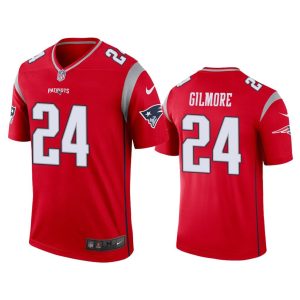Men Stephon Gilmore New England Patriots Red Inverted Legend Jersey