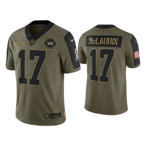 Men Terry McLaurin Washington Football Team Olive 2021 Salute To Service Limited Jersey