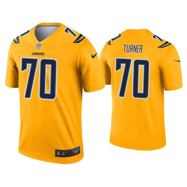 Men Trai Turner Los Angeles Chargers Gold Inverted Legend Jersey