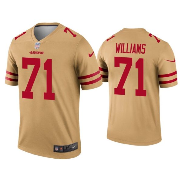 Men Trent Williams San Francisco 49ers Gold Inverted Legend Jersey