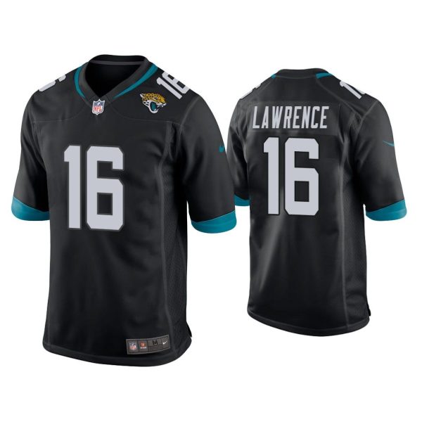 Men Trevor Lawrence Jacksonville Jaguars Black 2021 NFL Draft Game Jersey
