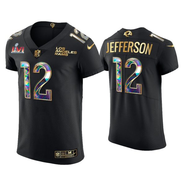 Men Van Jefferson Los Angeles Rams Black Super Bowl LVI Champions Diamond Jersey