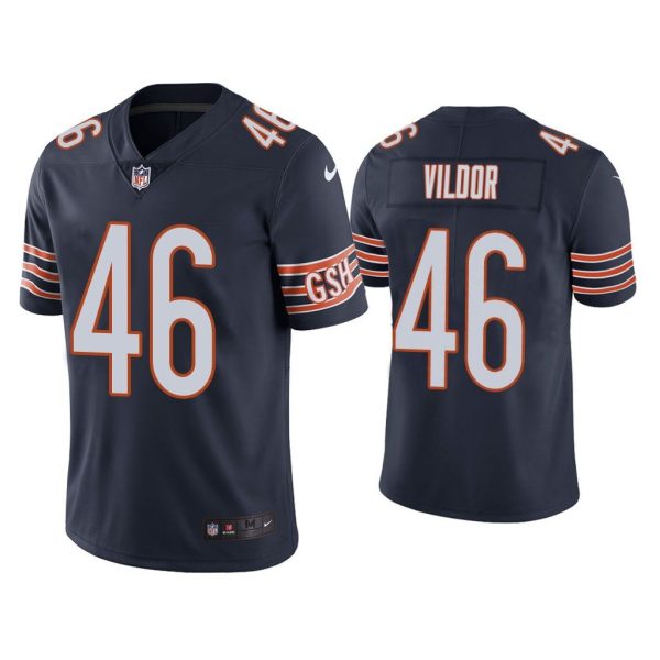 Men Vapor Limited Kindle Vildor Chicago Bears Navy Jersey