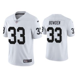 Men Vapor Limited Lynn Bowden Raiders White Jersey