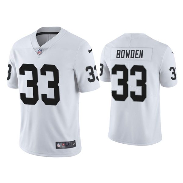 Men Vapor Limited Lynn Bowden Raiders White Jersey