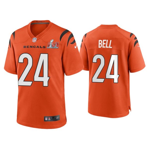 Men Vonn Bell Cincinnati Bengals Super Bowl LVI Orange Game Jersey