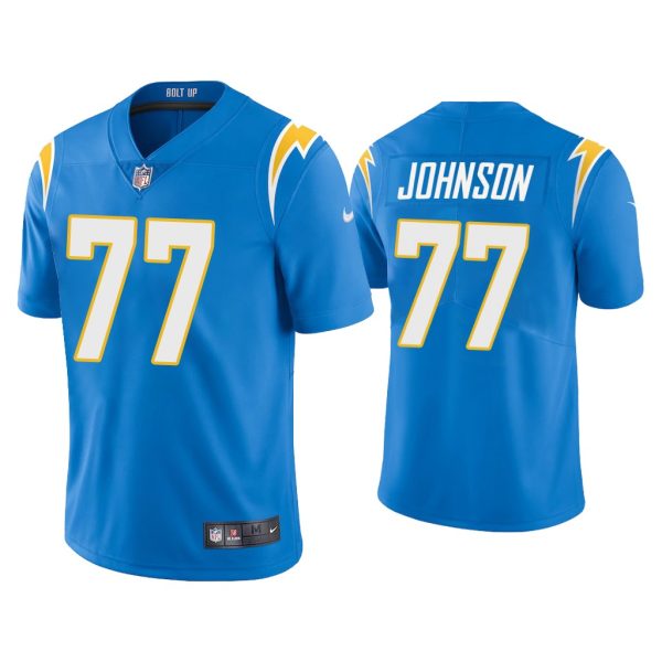 Men Zion Johnson Los Angeles Chargers Powder Blue 2022 NFL Draft Vapor Limited Jersey