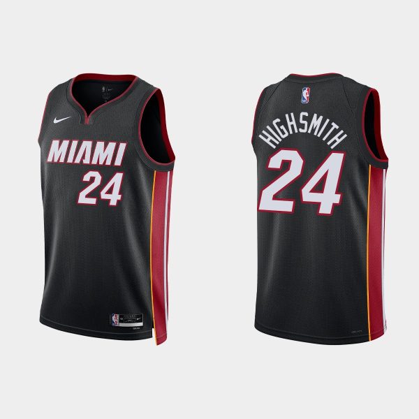 Miami Heat #24 Haywood Highsmith Icon Edition Black 2022-23 Jersey