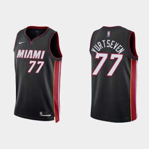 Miami Heat #77 Omer Yurtseven Icon Edition Black 2022-23 Jersey