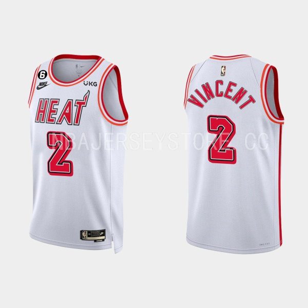 Miami Heat Gabe Vincent #2 2022-23 Classic Edition White Jersey