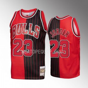 Michael Jordan #23 Chicago Bulls Hardwood Classics 1995-96 Red Black Split Swingman Jersey