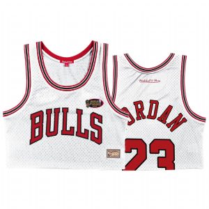 Michael Jordan Chicago Bulls White 1996 NBA Finals #23 Hardwood Classics Jersey
