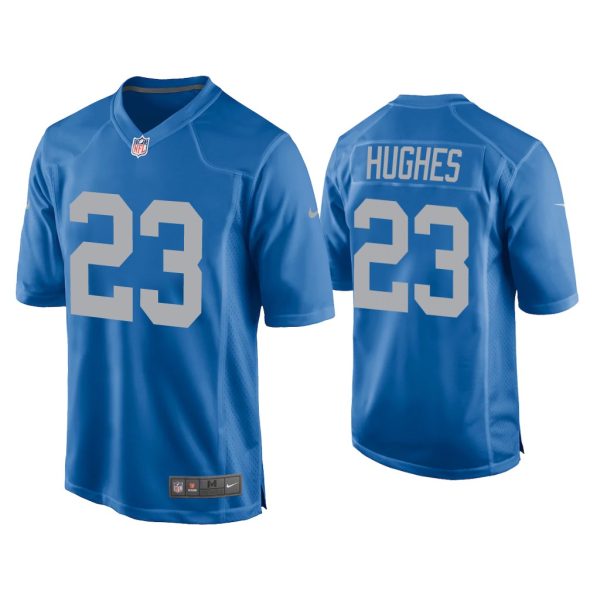 Mike Hughes Detroit Lions Blue Throwback Game Jersey