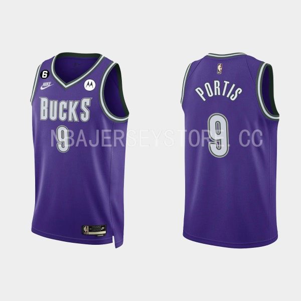 Milwaukee Bucks Bobby Portis #9 2022-23 Classic Edition Purple Jersey