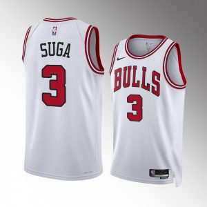 Min Yoon-gi SUGA Chicago Bulls #3 White Jersey Association Edition