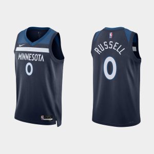 Minnesota Timberwolves #0 D'Angelo Russell Icon Edition Navy 2022-23 Jersey