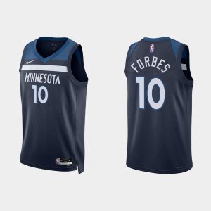Minnesota Timberwolves #10 Bryn Forbes Icon Edition Navy 2022-23 Jersey