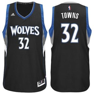 Minnesota Timberwolves #32 Karl-Anthony Towns New Swingman Alternate Black Jersey