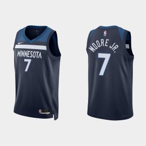 Minnesota Timberwolves #7 Wendell Moore Jr. Icon Edition Navy 2022-23 Jersey