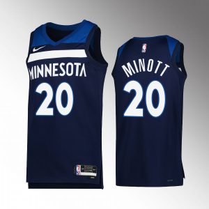 Minnesota Timberwolves Josh Minott 2022-23 Icon Edition Navy #20 Jersey Swingman