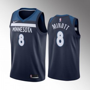 Minnesota Timberwolves Josh Minott 2022 NBA Draft #8 Navy Jersey Icon Edition Memphis Tigers