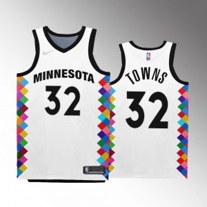 Minnesota Timberwolves Karl-Anthony Towns 2022-23 City Edition White #32 Jersey Bob Dylan