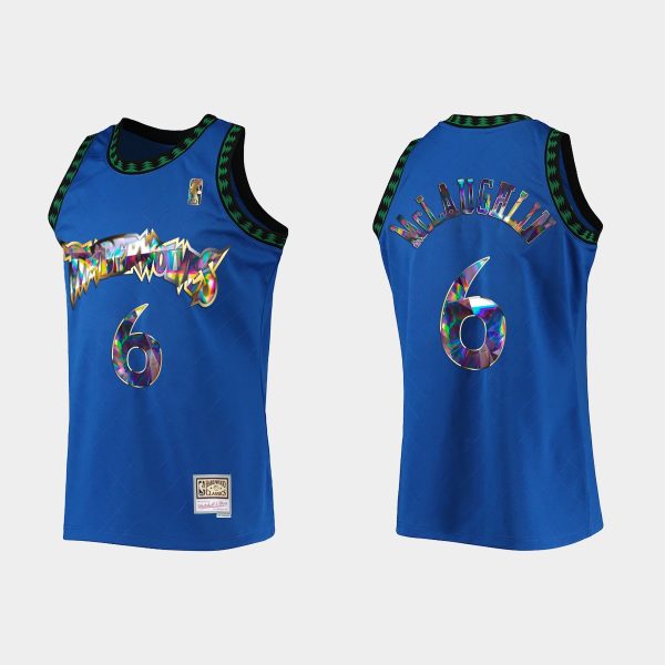 Minnesota Timberwolves Retro Jordan McLaughlin #6 Diamond Edition 75th Royal Jersey