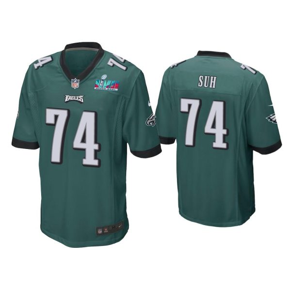 Ndamukong Suh Philadelphia Eagles Super Bowl LVII Midnight Green Game Jersey