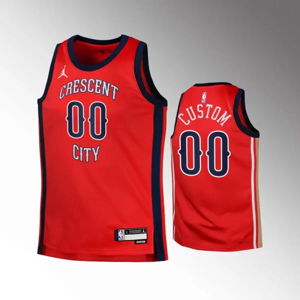 New Orleans Pelicans #00 Custom 2023-24 Statement Edition Swingman Red Jersey