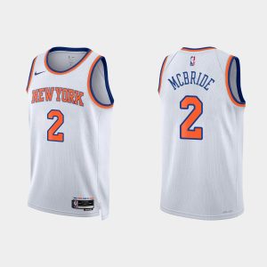 New York Knicks Miles McBride #2 2022-23 Association Edition White Jersey Swingman