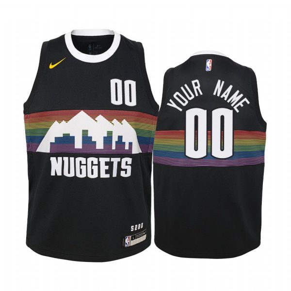 Nuggets Custom Youth Jersey City Black 2019-20
