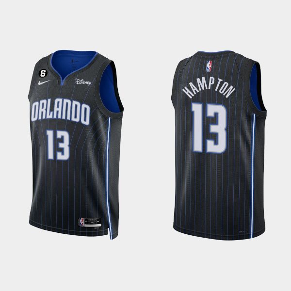 Orlando Magic #13 R. J. Hampton Icon Edition Black 2022-23 Jersey