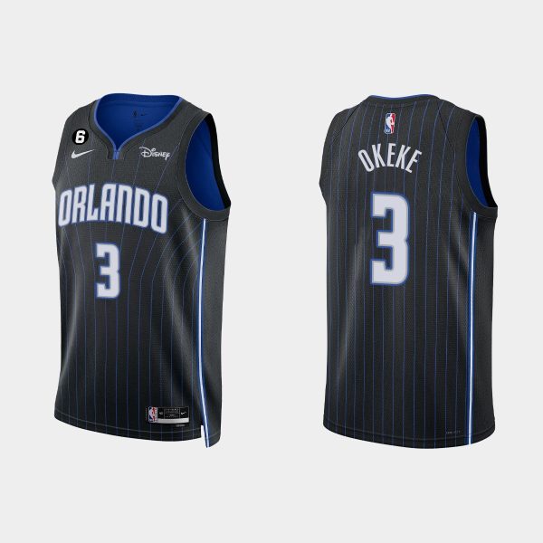 Orlando Magic #3 Chuma Okeke Icon Edition Black 2022-23 Jersey