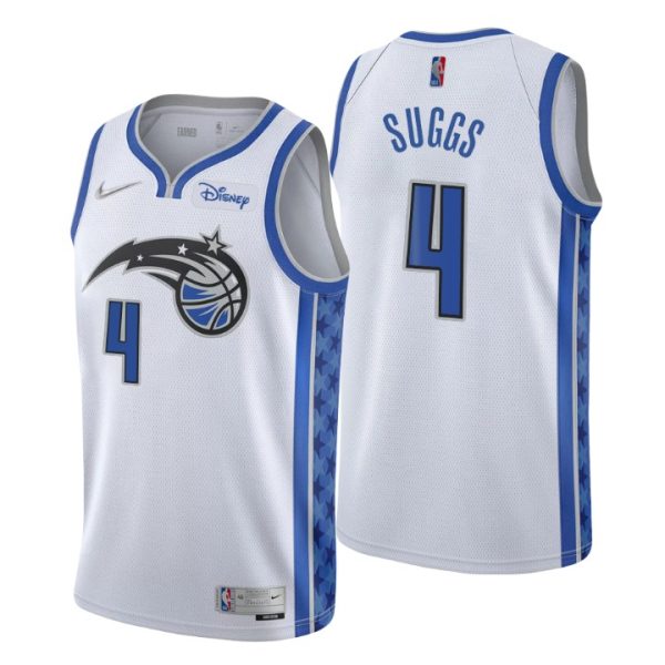 Orlando Magic Earned Edition #4 Jalen Suggs White Swingman Jersey