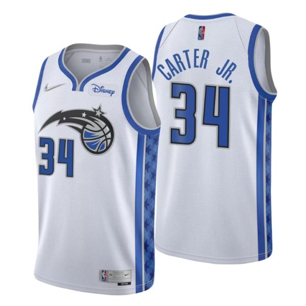 Orlando Magic Earned Edition Wendell Carter Jr. No. 34 White Swingman Jersey